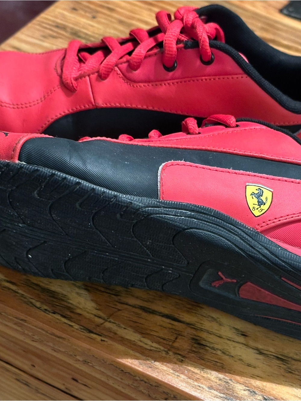 Puma Kids Red and Black Motorsport Sneakers - Picture 4 of 6